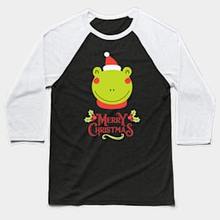 Frogie Wishes You A Merry Christmas Baseball T-Shirt